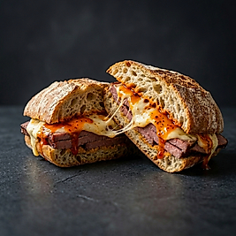 DANA JAMBON & MOZARELLA & PİRİ PİRİ SOSLU CİABATA SANDVİÇ