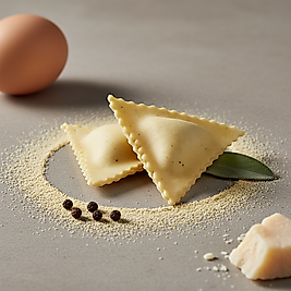 DANA ETLİ ÜÇGEN RAVIOLI (8CM. * 24 GR.)