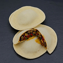 KÖZ PATLICAN & KÖZ BİBERLİ (YUVARLAK) AGNOLOTTI (7CM. * 25 GR)