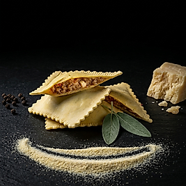 KÖZ PATLICAN & KÖZ BİBERLİ RAVIOLI (7CM * 25 GR.)