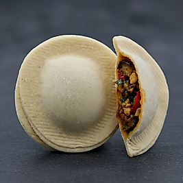 KÖZ PATLICAN & KÖZ BİBERLİ (YUVARLAK) AGNOLOTTI (7CM. * 25 GR)