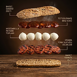 SUCUKLU & MOZARELLA & BBQ SOSLU BAGET SANDVİÇ