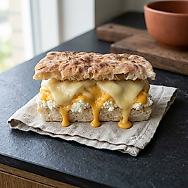 3 PEYNİRLİ (RİCOTTA, CHEDDAR, KAŞAR) FOCACCIA SANDVİÇ