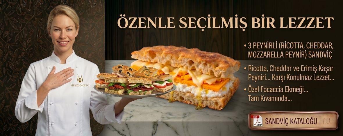 3 PEYNİRLİ (RİCOTTA, CHEDDAR, KAŞAR) FOCACCIA SANDVİÇ